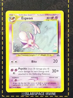 2001 Pokemon ESPEON Neo Discovery HOLO Unlimited Edition Card 1/75 - Image 1