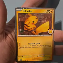 Pokemon Pikachu 051/162 Promo Stamped 2026 Pokemon Day VERY RARE DBL SWIRL - Image 1