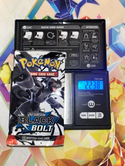 Heavy 22.38g Pokemon TCG SV 10.5 Black Bolt Booster Pack Sealed! - Image 1