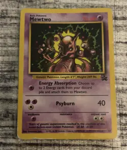 Pokemon Mewtwo Vintage 1999 WB Black Star Promo Card #14 Preowned - Image 2