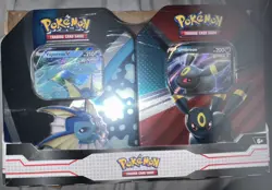 POKEMON NEW & FACTORY SEALED 2023 - UMBREON V & VAPOREON V - V HEROES TIN-2 PACK - Image 1