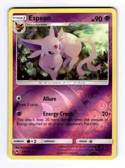 Espeon SM - Lost Thunder #89 (2018) Rare Reverse Holo NM Pokemon - Image 1