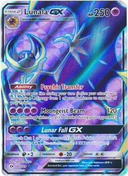 Pokemon - Lunala GX - 141/149 - Full Art Ultra Rare - Sun & Moon Base Set - NM - Image 1