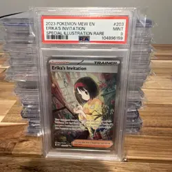 Pokemon 2023 Mew EN Erika's Invitation Special Illustration Rare #203 PSA 9 - Image 1
