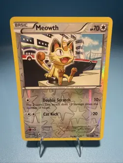 Pokemon TCG Meowth Next Destinies 80/99 Reverse Holo Common LP - Image 1