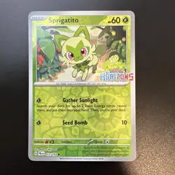 Sprigatito 012/193 - Pokemon Horizons Stamped Promo REVERSE Holo NM - Image 1