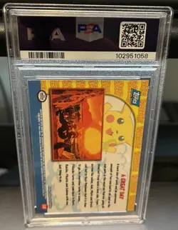 Pokemon 1999 Topps Movie Edition A Great Day # 58 MINT PSA 9 - Image 2
