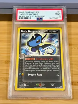 2004 Pokemon Ex Team Rocket Returns 31 Dark Dragonair PSA 9 Mint - Image 1