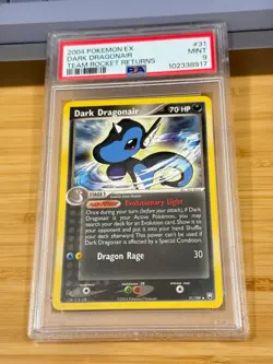 2004 Pokemon Ex Team Rocket Returns 31 Dark Dragonair PSA 9 Mint - Image 3