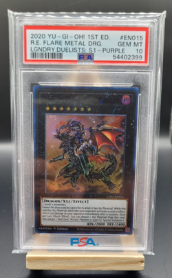 2020 YuGiOh Read Eyes Flare Metal Dragon 1st Ed Ultra Rare PSA 10 - Image 1