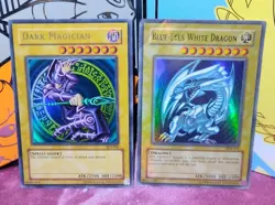 Dark Magician SDY-006/Blue-Eyes White Dragon SDK-001 UNLIMITED(BOTH DAMAGED) - Image 1
