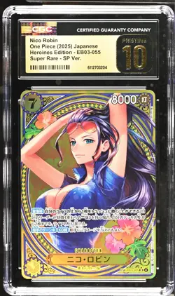 ONE PIECE EB03 HEROINES EDITION NICO ROBIN SP CGC PRISTINE 10 BLACK LABEL - Image 1