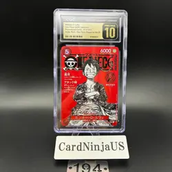 CGC PRISTINE 10 Luffy ST21-014 One Piece Magazine Weekly Shonen Jump Promo TCG - Image 1