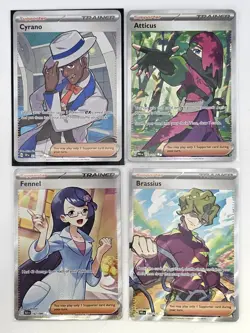 Pokemon Supporter Trainer Cards Lot Of Four, 162, 133, 135, 230- Full Art - Image 1