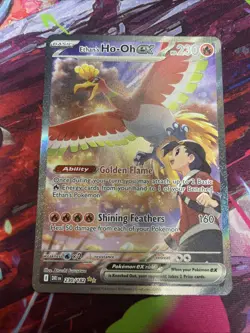 Pokemon Ethan's Ho-Oh EX Card 230/182 Scarlet and Violet Destined Rivals Mint/NM - Image 1