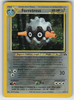 Pokemon TCG Cards Forretress 2/75 Neo Discovery Holo Rare Damaged - Image 1