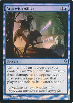 MTG - New Phyrexia - Arm with Aether - Foil - NM - Image 1