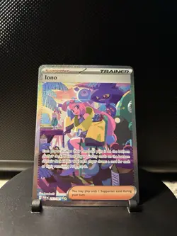Pokemon SV: Paldean Fates Iono Special Illustration Rare Full Art Holo 237/091 - Image 1