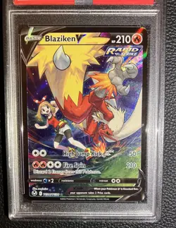 Pokemon Blaziken V Silver Tempest Trainer Gallery Full Art #TG14 PSA 9 Mint - Image 4