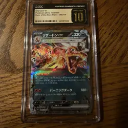 2023 Pokemon Ruler of the Black Flame RR Charizard ex #066/108 CGC Pristine 10 - Image 1