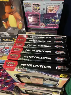 Case of 6 SEALED Pokemon S&V Prismatic Evolutions Poster Collection wDisplay Box - Image 3
