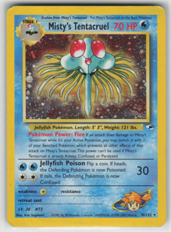 Pokemon TCG Gym Heroes Misty's Tentacruel 10/132 Damaged - Image 1