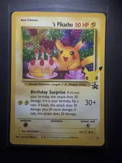 Birthday Pikachu Holo 24 Celebrations Classic Collection Pokemon 2021 NM - Image 1