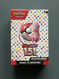 Pokemon Scarlet & Violet 151 Booster Bundle Box, 6 Packs, Mew, English, 2023 - Image 1