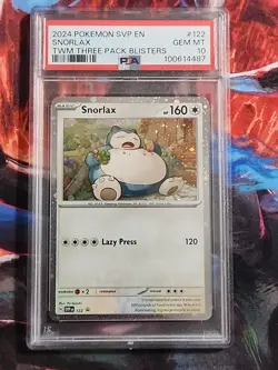 Pokemon TCG Snorlax SVP 122 Twilight Masquerade Black Star Promo PSA 10 - Image 1