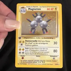 Pokemon TCG Magneton 1st edition #9 Base Set GERMAN - Image 1