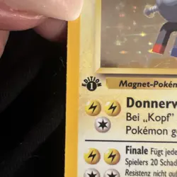 Pokemon TCG Magneton 1st edition #9 Base Set GERMAN - Image 2