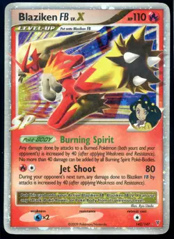 Blaziken FB LV.X 142/147 Platinum Supreme Victors Pokemon Holo Foil Rare MP/HP - Image 1