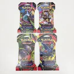 Pokemon TCG Mega Evolution Phantasmal Flames 4x Sleeved Booster Pack Art Set NEW - Image 1
