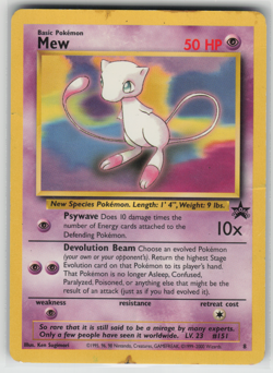 Pokemon Mew 8 - WOTC Black Star Promo Regular Damaged - Image 1