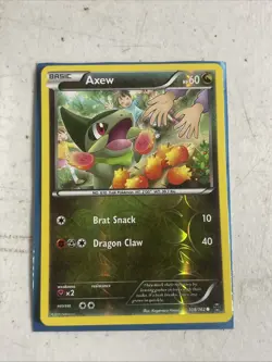 Axew #108/162 BREAKthrough Reverse Holo Common Pokemon Card - Image 1
