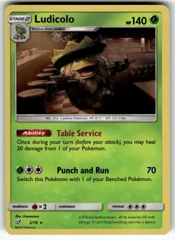 Ludicolo 2/18 Detective Pikachu NM Pokemon Card TCG - Image 1