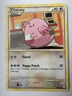 Pokemon TCG: 2010 Chansey 58/123 - HeartGold Soul Silver-Vintage Pokemon Card - Image 1