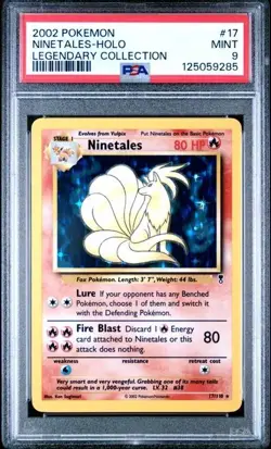 Ninetales Holo 17/110 Legendary Collection (PSA 9 Mint) Pokemon Card TCG WOTC - Image 1