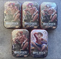 ONE PIECE CARD GAME - Mini TIN PACK Lot Of 5 Tins Set VOL. 2 Art Set - Image 1