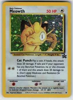 MP Pokemon Card Meowth Black Star Promo Holo #10 - Image 1