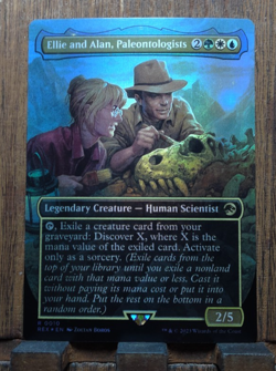 Ellie and Alan, Paleontologists (Borderless FOIL) Jurassic World. LCI Near Mint - Image 1