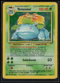 Pokemon TCG Venusaur #015/102 Base Set - Image 1