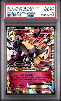 2016 Pokemon XY Black Star Promo Mega Mawile EX XY104 PSA 10 CRAZY LOW POP 10 - Image 1
