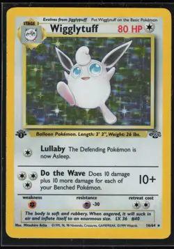 Pokemon TCG Wigglytuff (16) #16/64 Jungle 1st Edition - Image 1