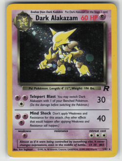 Dark Alakazam 1/82 Team Rocket Holo WOTC Pokemon TCG Unlimited MP Holo - Image 1