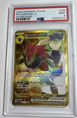 2025 Pokemon SV Journey Together JTG EN N's Zoroark ex #189/159 PSA 9 - Image 1