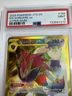 2025 Pokemon SV Journey Together JTG EN N's Zoroark ex #189/159 PSA 9 - Image 4