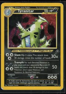 Pokemon TCG Tyranitar (12) #12/75 Neo Discovery - Image 1