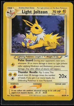 Pokemon TCG Light Jolteon #048/105 Neo Destiny - Image 1