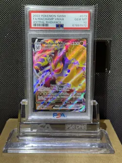 2022 POKEMON SWORD & SHIELD ASTRAL RADIANCE #073 FULL ART/MACHAMP VMAX PSA 10 - Image 4